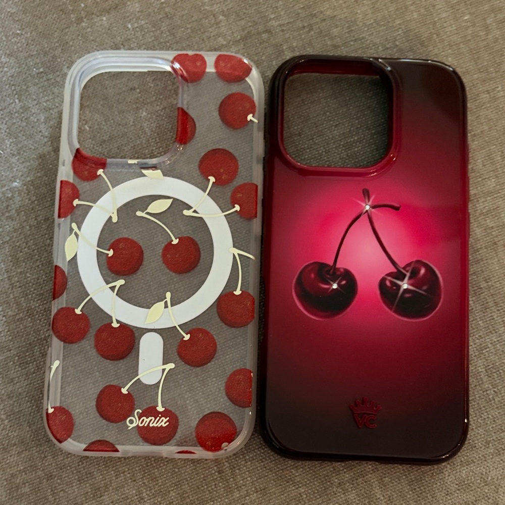 Sonix Cherry Phone Case - Red . Velvet caviar cherry case - iPhone 16 pro